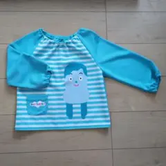 ☆SALE☆みいつけた！コッシー　青色ストライプ長袖スモック 110