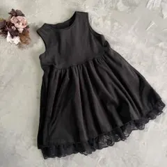 ワンピース【120】発表会✿セレモニー✿お出かけ✿日本製✿レース✿パーティー✿黒