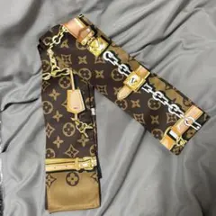 LOUIS VUITTON スカーフ ブラウン モノグラム ルイヴィトン