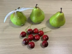 フェイクフルーツ 装飾用 洋梨 さくらんぼ セット ウェルカムスペース 結婚式