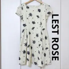 LEST ROSE レストローズ 花柄 ワンピース ミニ丈 日本製 M