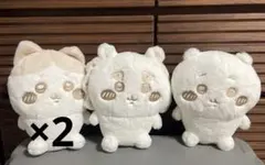 ちいかわ「ぬいぱれっと」みるくカラー ハチワレ×2 シーサー　ちいかわ