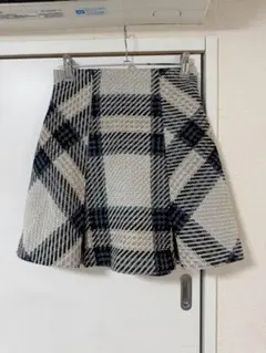 SNIDEL ロービングチェックミニスカート 1