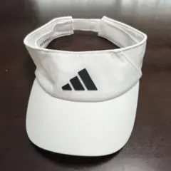 美品adidas AEROREADY ホワイトキャップ　サンバイザー