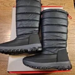 HUNTER ブラック スノーブーツ
