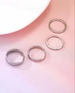 ステンレススチールリングセット 4個13号のサムネイル