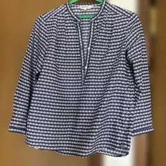 M'GREGOR 長袖シャツ サイズ9 ネイビー/ホワイトのサムネイル