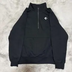 CONVERSE ハーフジップスウェット ブラック