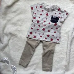 Buddy Lee いちご柄Tシャツ ベージュパンツセット