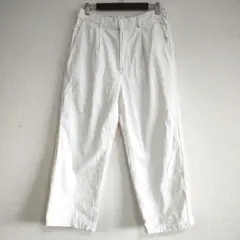 GU チノパン 白 M オーバーサイズ シンプル カジュアル 薄地