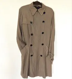 パドカレ pas de calais トレンチコート 38 シルク裏地 ネイビー