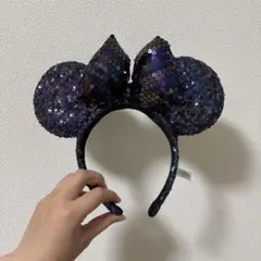 ディズニーカチューシャスパンコール(ネイビー)