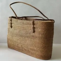 Found MUJI 無印良品　天然素材　かごバッグのサムネイル