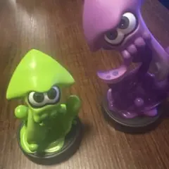 amiibo スプラトゥーン イカ ネオンパープル ネオングリーンのサムネイル