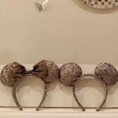 ディズニーリゾート　 ミッキー　ミニー　カチューシャ　セピア ブラウン　ブロンズ