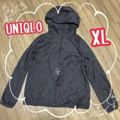 タイムセール！！ UNIQLO☆ポケッダブルパーカー XL 黒 レディース