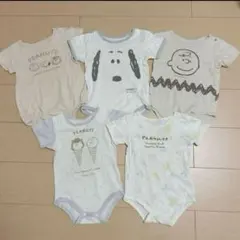 ベビーザラス　PEANUTS 半袖ロンパース　5点セット　70-80
