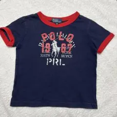 Polo by Ralph Lauren Tシャツ 90サイズ ネイビー/レッド