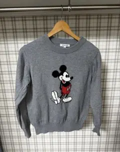 レディースセーター　グレー　Mサイズ　グローバルワーク　ミッキーマウス