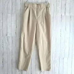 アクアガレージ　テーパードパンツ　ウエストゴム　ナチュラル　カジュアル　上品