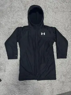 Under Armour 黒 フード付きベンチコート　YSM（130cm）
