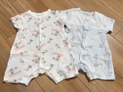 ディズニー スヌーピー ロンパース 2枚セット 50-60cm 半袖
