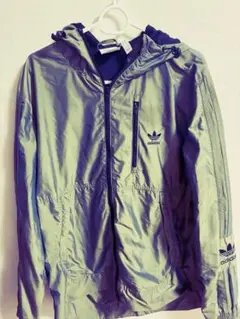 adidas フード付きナイロンジャケット Mサイズ オリーブ