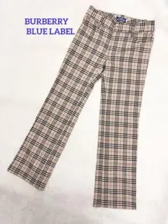 バーバリー美品　ノバチェック　ホースロゴ　ストレッチパンツ　ベージュ