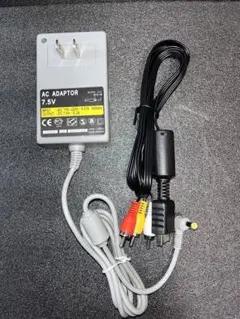 PSone 7.5V ACアダプター・AVケーブル セット【新品未使用品】、