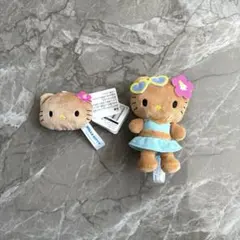 ハローキティ マスコットXOXOギャル ぬいぐるみ 日焼けギャル2種セットのサムネイル