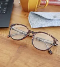 niko and... PCレンズ オリジナルビッグウェリントンだて眼鏡 べっ甲