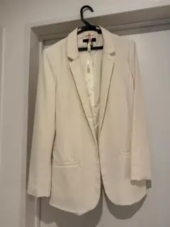 H&M アイボリー テーラードジャケット US8