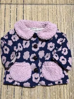 ラブアンドピースアンドマネー　コート　ピンク　ネイビー　花柄　モコモコ　ポケット