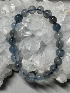 ブラックアクアマリン ブレスレット 7mm〜7.5mm 内径16cm - メルカリ