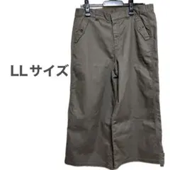 【美品】LLサイズ ワイドパンツ 後ろポケット付き【ゆったりサイズ】