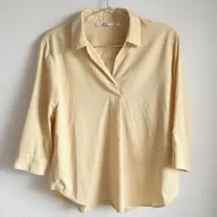 UNIQLO レーヨンスキッパーブラウス イエロー S