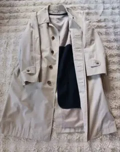 【良品】フィールドドリーム ライナー付 ステンカラーコート M ベージュ