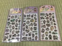 【クリスマス直前SALE】ラブブ　ボンドロ風ぷくぷくシール3枚セットB 即発送!