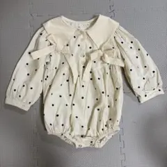 anneshirley/ribbon collar suit/ロンパース