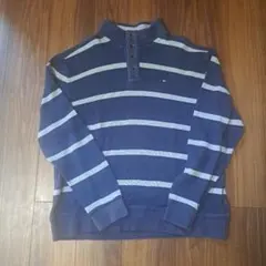 TOMMY HILFIGER ネイビー ストライプ トレーナー XXL