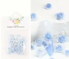 【６】3Dレジンローズパールパッチカボション