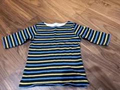 BEAMS mini ストライプ七分袖カットソー 110