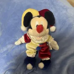 ディズニーストア　ピエロミッキー　キーチェーンぬいぐるみ