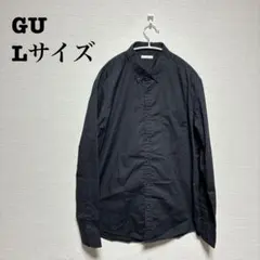 【GU】メンズ ブラック 長袖シャツ Lサイズのサムネイル