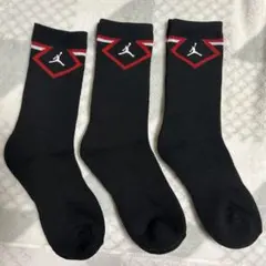 JORDAN ジャンプマンロゴ ブラックソックス 3足セット 22-25cm