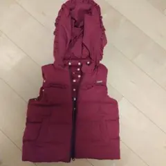 Bebe ドット柄 ワインレッド中綿ベスト