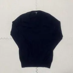 UNIQLO カシミヤ100% Vネック ネイビー ニット、セーター サイズS