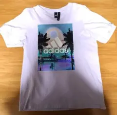 adidas アディダス 半袖 Tシャツ Mサイズ グレーパープル