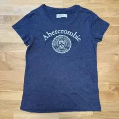 Abercrombie&Fitch アバクロ ロゴTシャツ S ネイビー