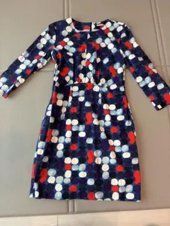 marimekko ドット柄長袖ワンピース　36